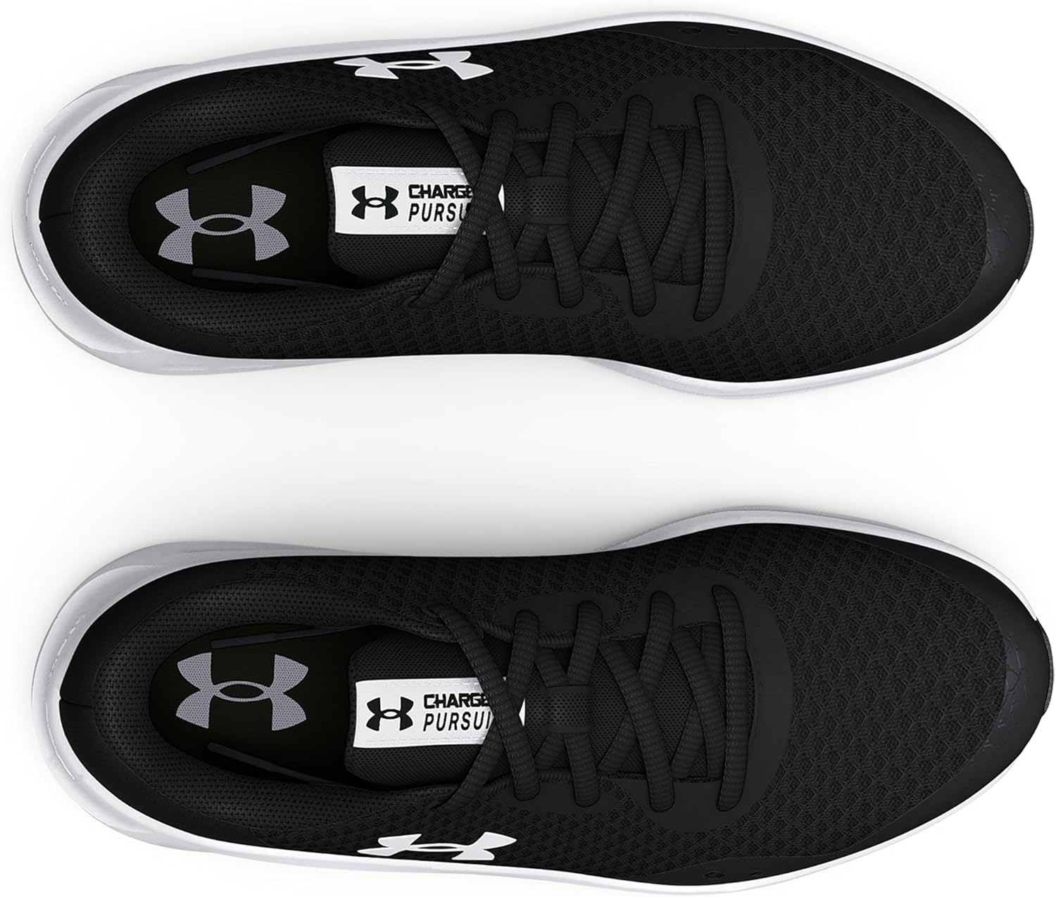 Кроссовки для детей школьного возраста Under Armour Charged Pursuit 3, белый/черный — фото 2