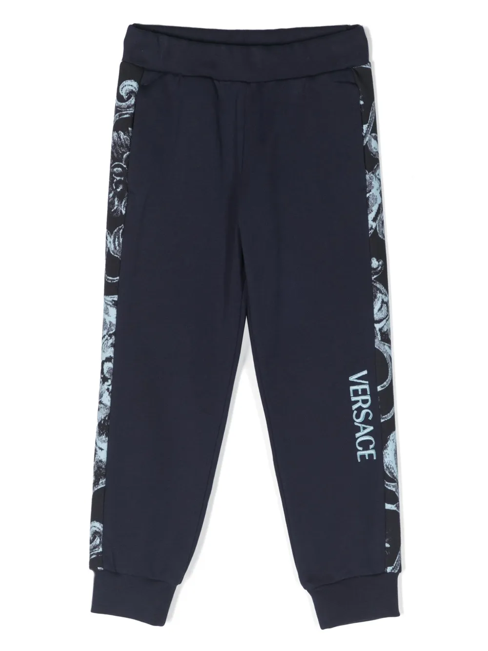 

Спортивные брюки с принтом Barocco Versace Kids, синий