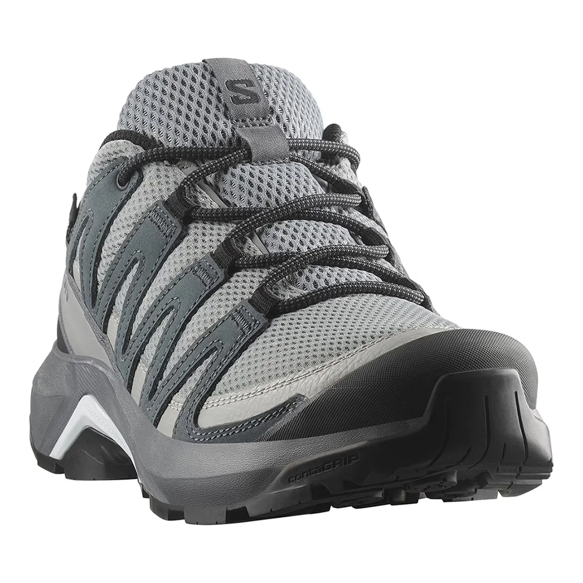 SALOMON X-ADVENTURE RECON GTX W женские кожаные походные ботинки, серый — фото 2