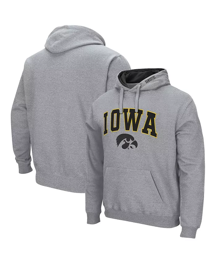 

Мужская толстовка с капюшоном Iowa Hawkeyes Arch & Logo 3.0 Colosseum, серый