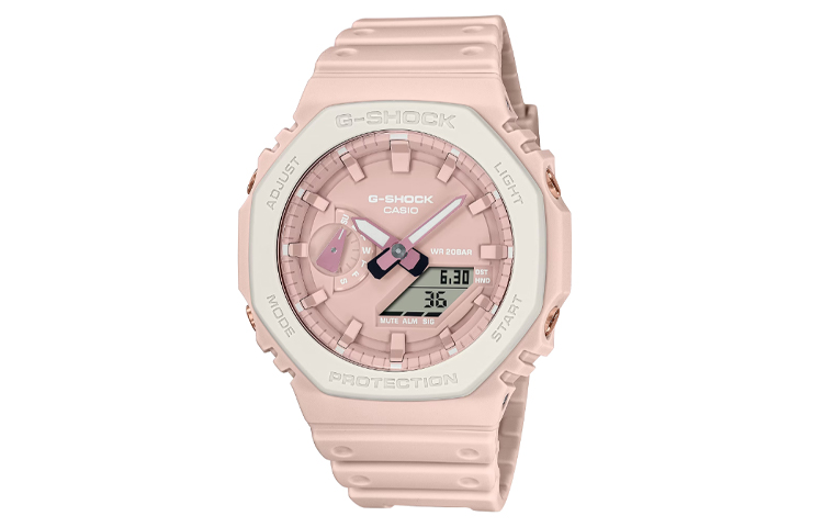 

CASIO Часы Women's Liquid Crystal/Analog Dual Display Series Pink Watch GA-2110SL-4A7, Pink Watch Dial