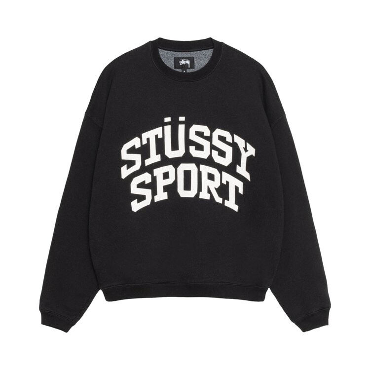 

Толстовка Stussy Big Crackle Sport Crewneck, черный