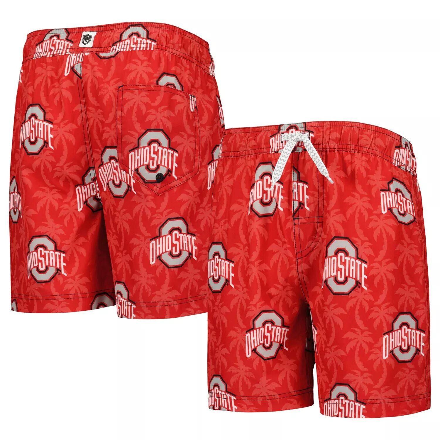 

Шорты для плавания Wes & Willy Scarlet Ohio State Buckeyes Palm Tree Unbranded, красный