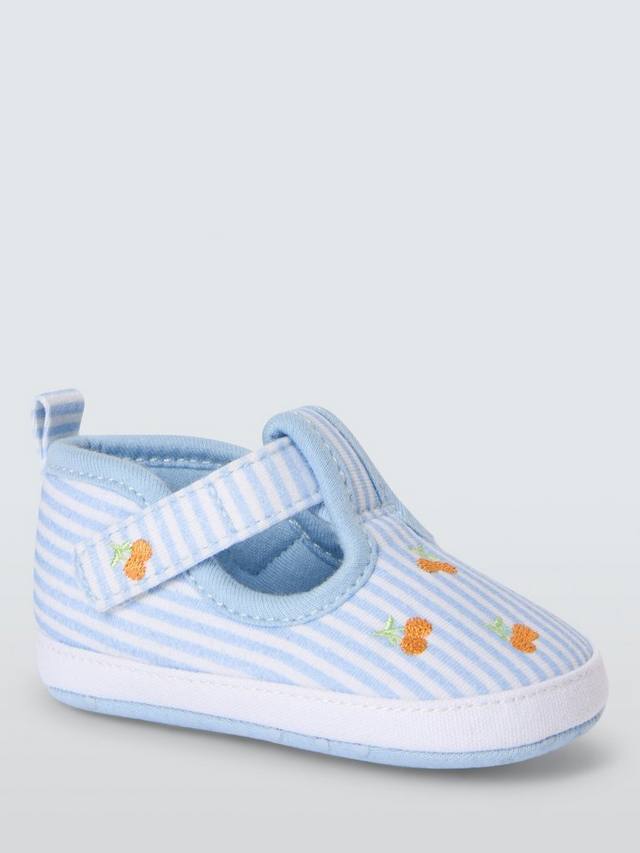 

Детские оранжевые туфли-балетки в полоску John Lewis, Multi