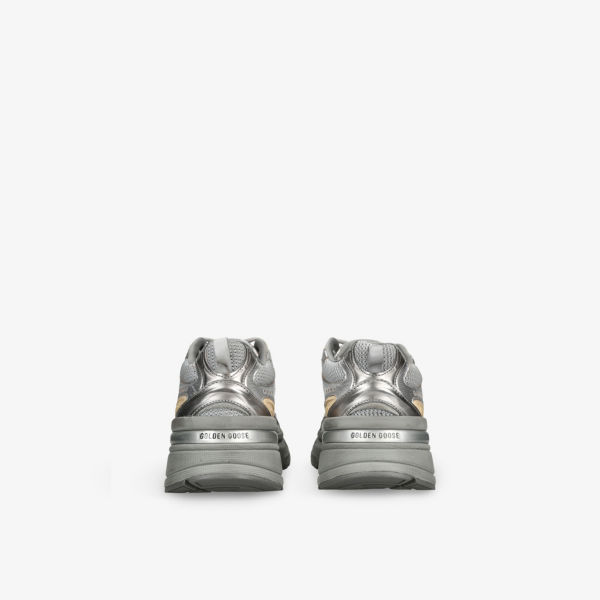 Кроссовки Golden Goose Lightstar кожаные с сетчатыми вставками, серебряный — фото 4
