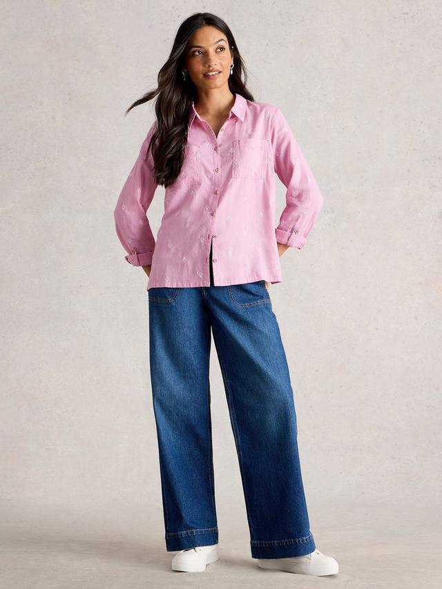 

Софи джорометрик вышитая рубашка White Stuff, Pink