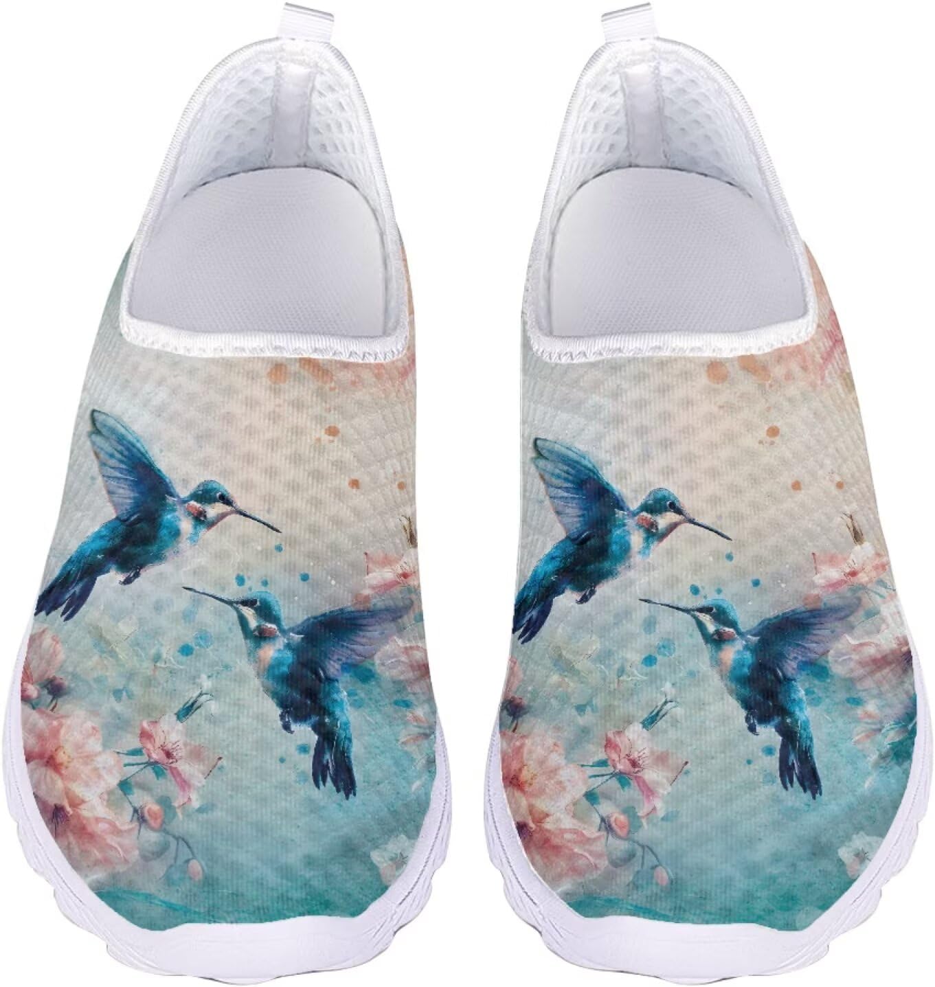 

Кроссовки слипоны Jeiento Fashion для женщин и мужчин, сетчатые, легкие, спортивные ходовые кроссовки, обувь с рисунком бабочки для походов, прогулок, спорта, путешествий и бега, Flower Small Bird