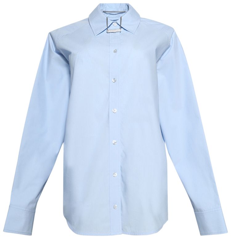 

Рубашка оверсайз на пуговицах Alexander Wang с ожерельем, синий