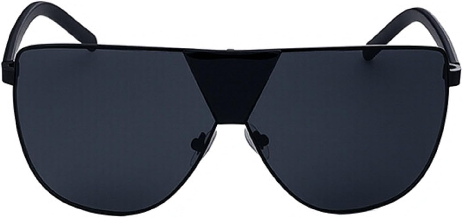 

Модные солнцезащитные очки-пилот большого размера для женщин и мужчин, солнцезащитные очки-щитки в стиле ретро-винтаж 70-х годов с защитой от УФ-излучения mincl, Black