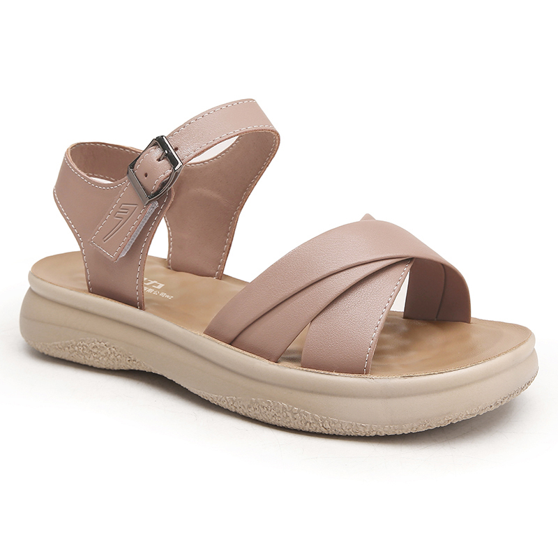 WARRIOR Женские сандалии на одной застежке бежевые, цвет Beige — фото 4