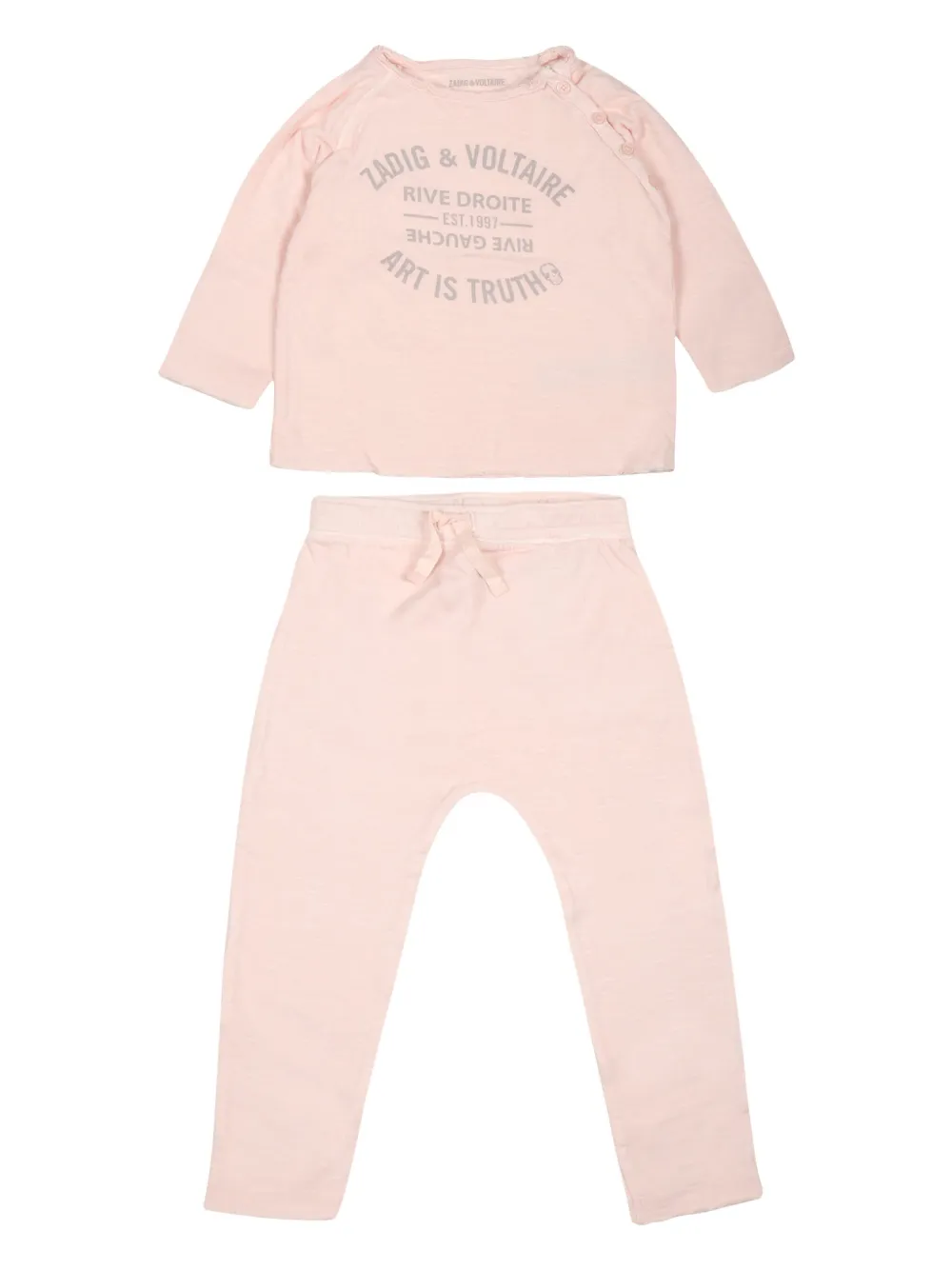

Спортивный костюм с логотипом Zadig & Voltaire Kids, розовый