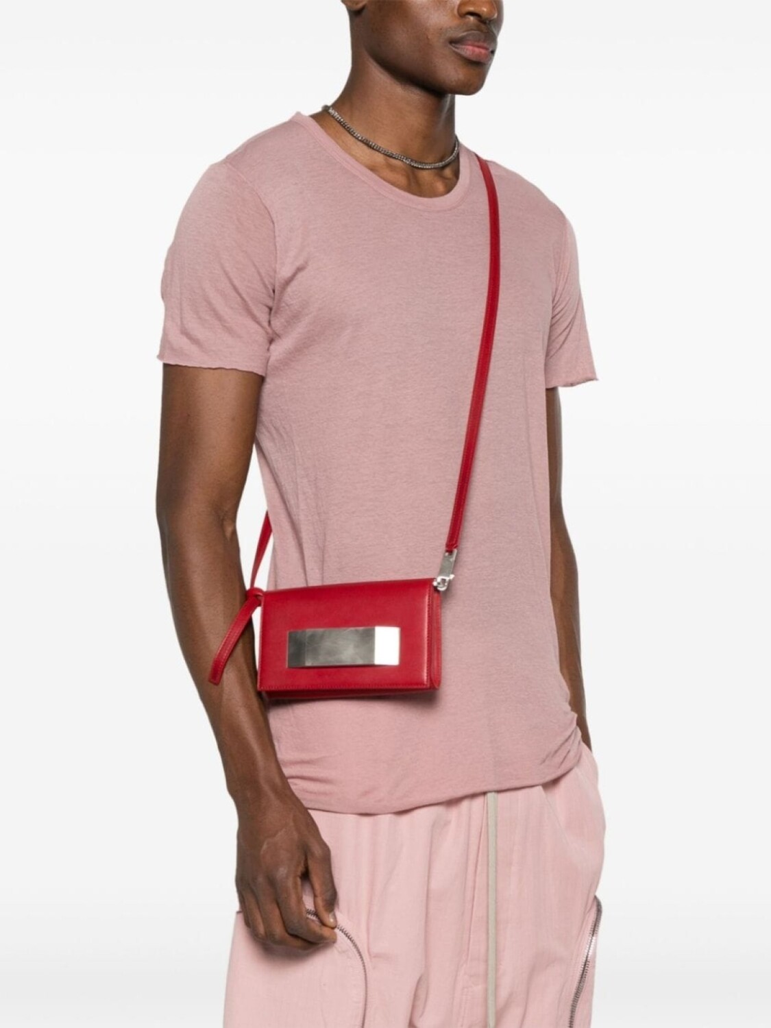 

Rick Owens клатч Griffin, красный