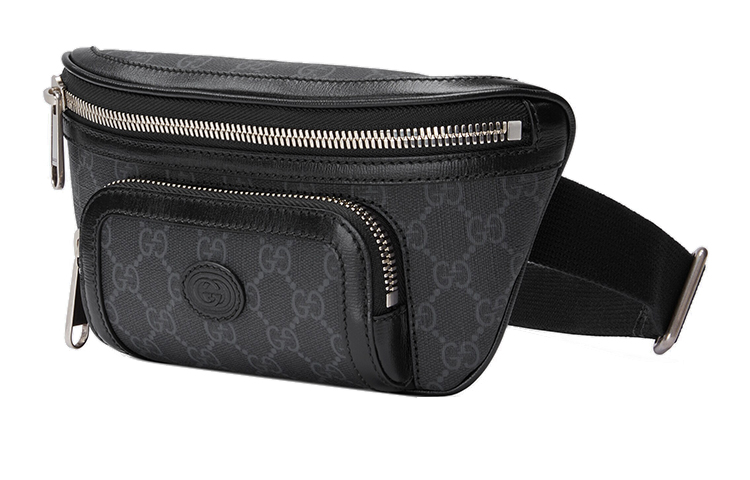 GUCCI Холщовая сумка через плечо с кожаными деталями — фото 2