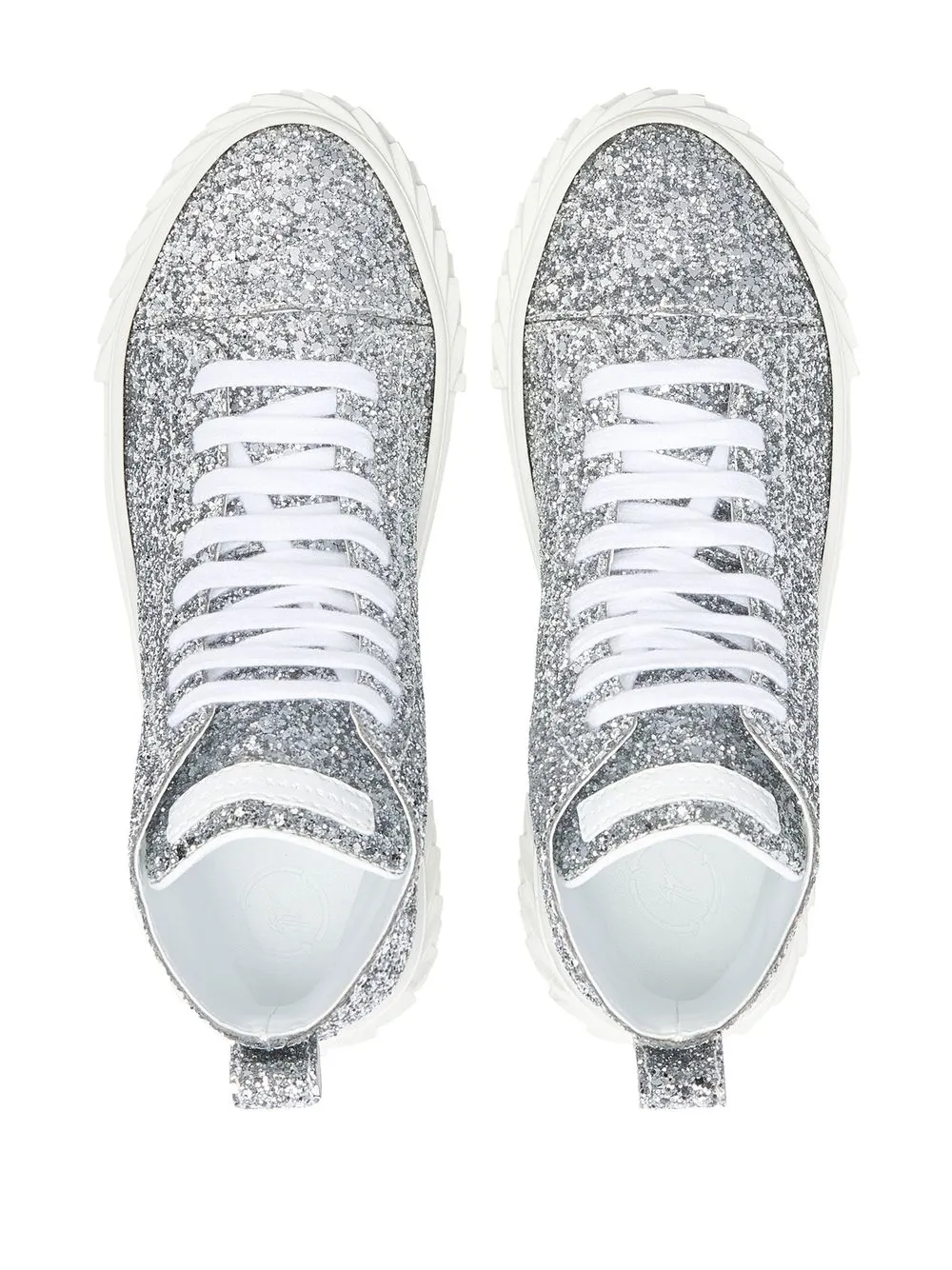 Высокие кеды Eco-Blabber с блестками Giuseppe Zanotti, серебристый — фото 4