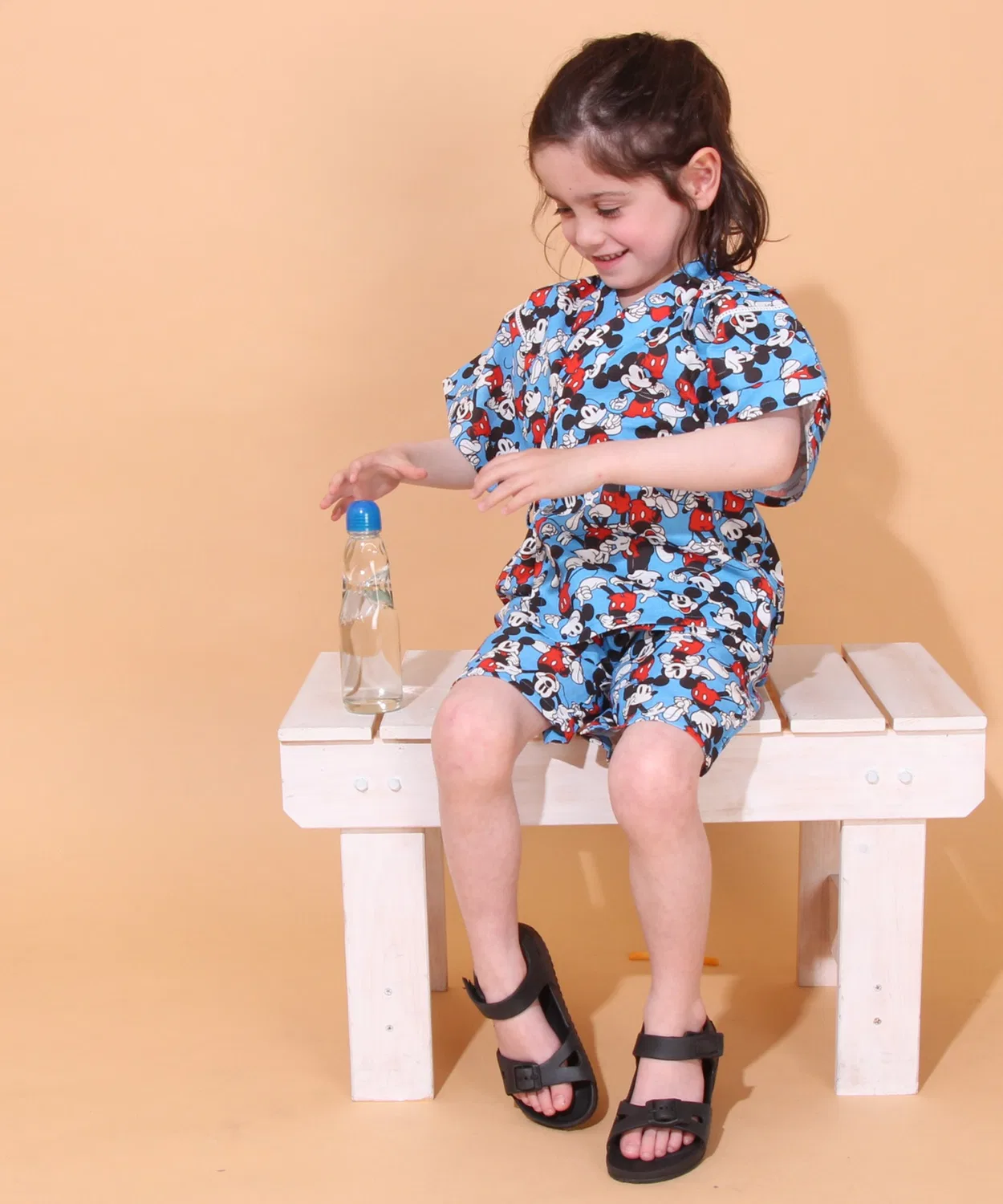 Детский комплект юката Микки Маус BABYDOLL, 100% хлопок, синий — фото 4
