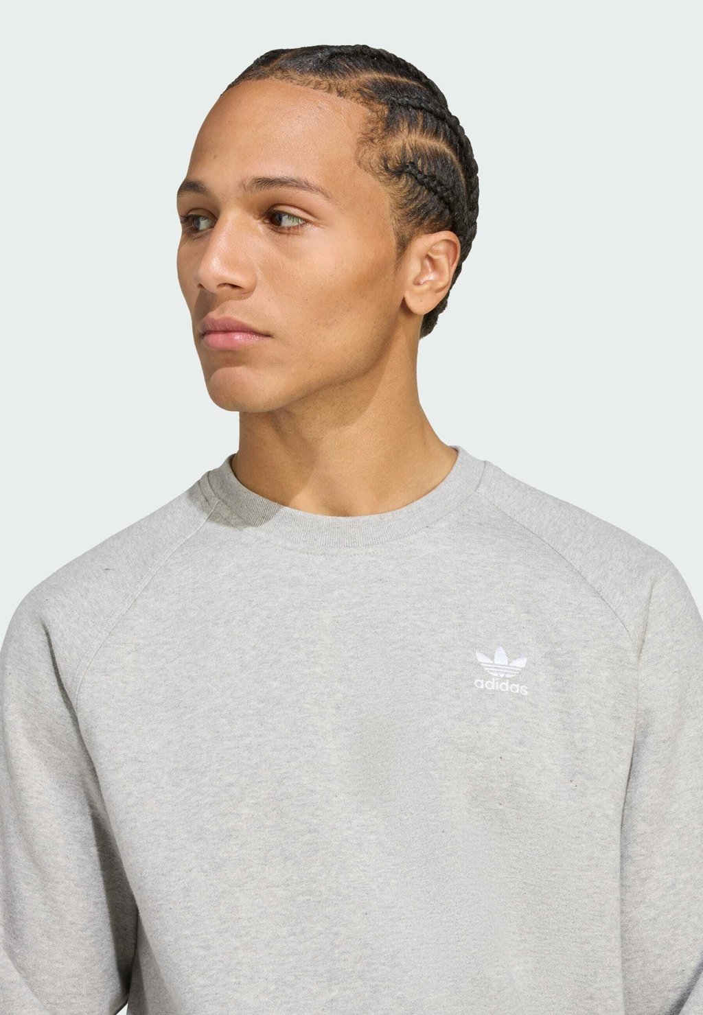 Толстовка ESS CREW Adidas Originals, светло-серый — фото 3