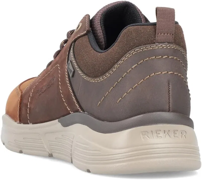 Мужские удобные туфли Rieker B5000, мужские туфли на шнуровке, Brown 23 — фото 3