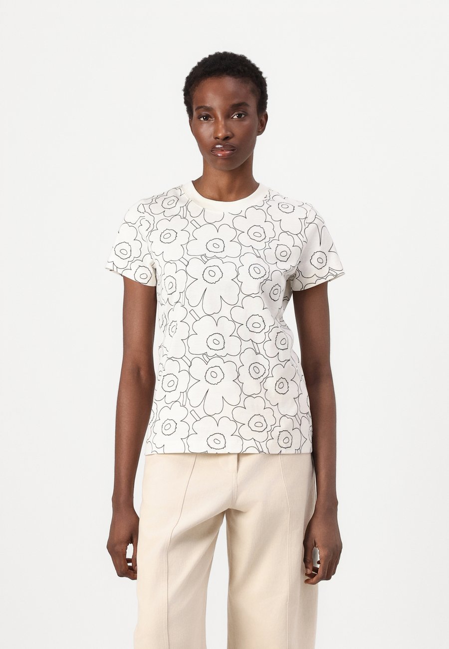 

Футболка Marimekko HELEYS PIIRTO UNIKKO, Off White/Black/Off-White