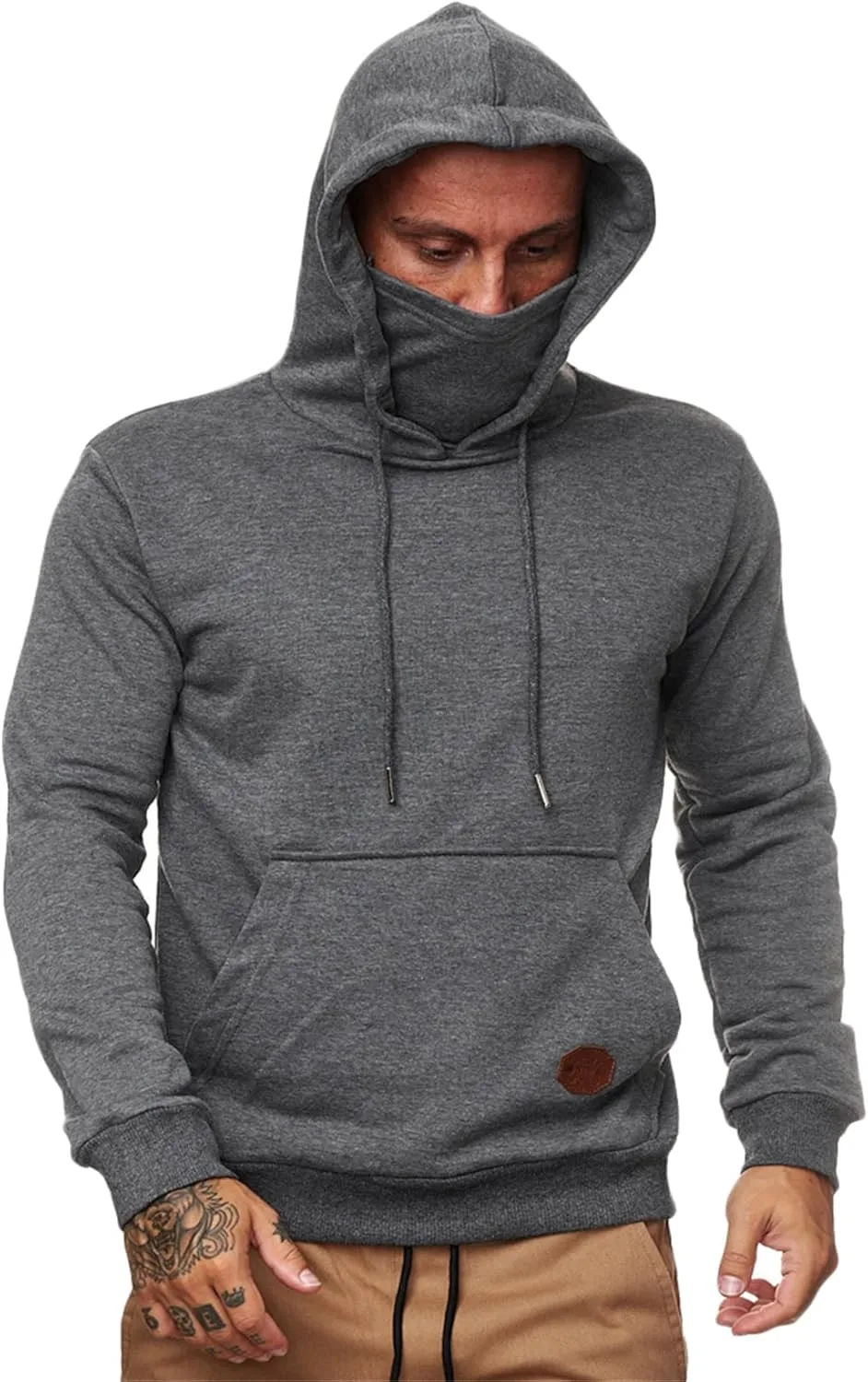 

Мужской спортивный худи с маской и карманами lonwick