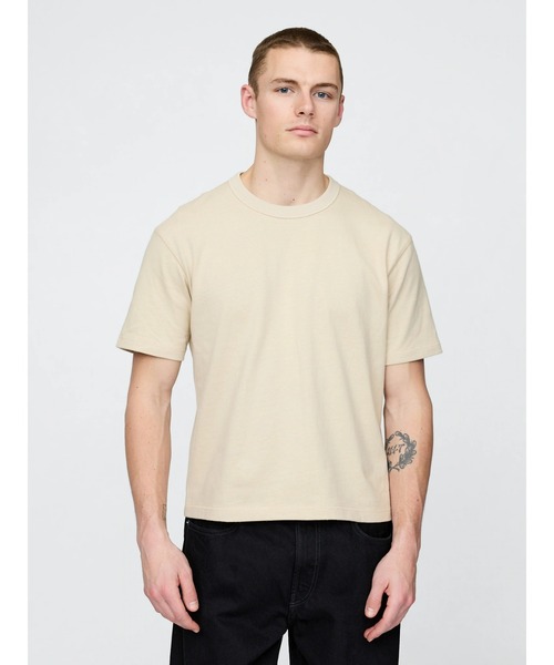 

Футболка укороченная плотная с коротким рукавом унисекс GAP, бежевая, Бежевый, Футболка укороченная плотная с коротким рукавом унисекс GAP, бежевая