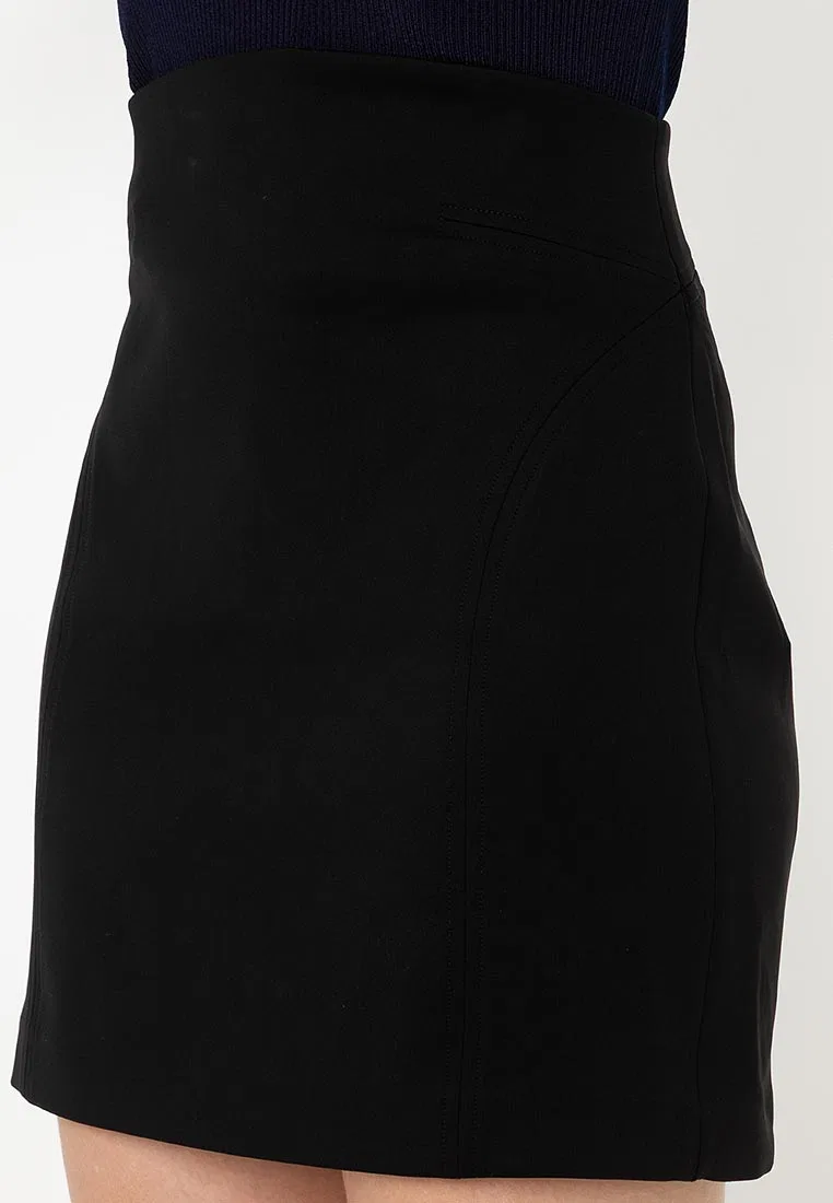 Мини-юбка Scuba Structured, Calvin Klein Jeans, черный — фото 3