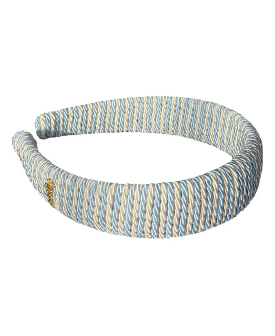 Headbands of Hope Классическая женская мягкая повязка на голову из веревки - сине-белая