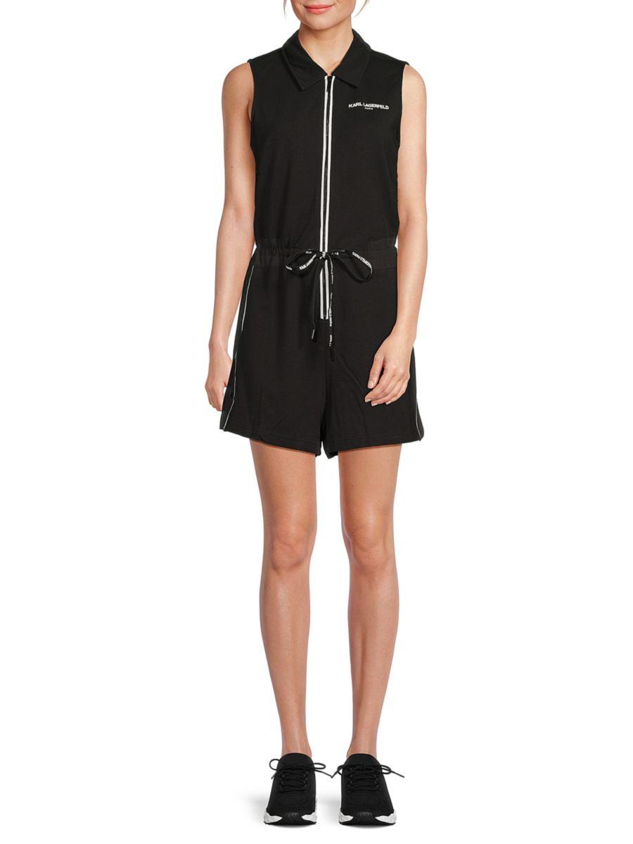 

Комбинезон без рукавов с логотипом Karl Lagerfeld Paris, черный