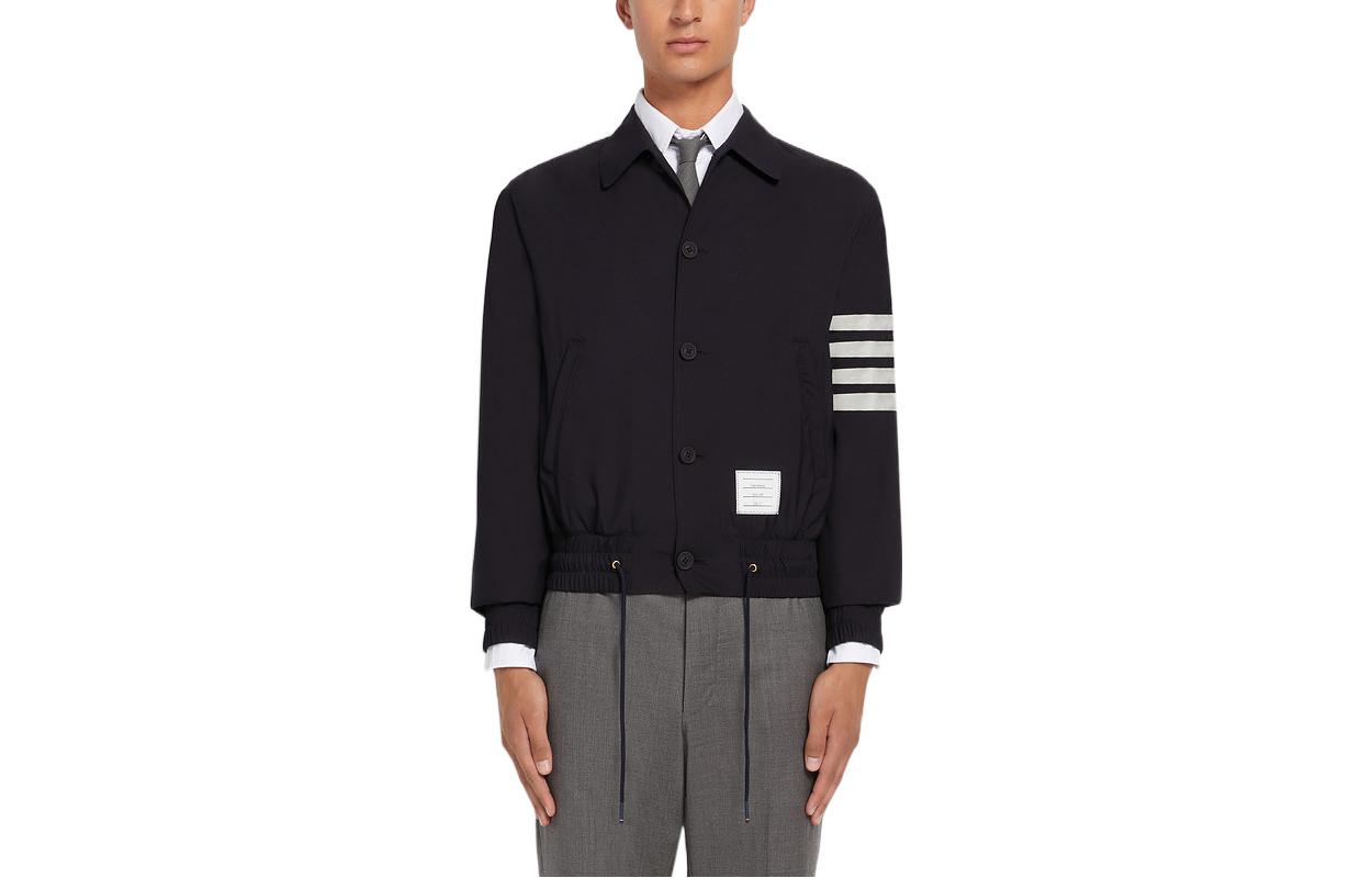 

Куртка-бомбер с полосками 4 Bar THOM BROWNE, Marine Blue