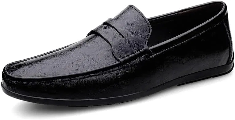 Лоферы мужские, кожа PU, Square Toe, Black SayfuR — фото 2