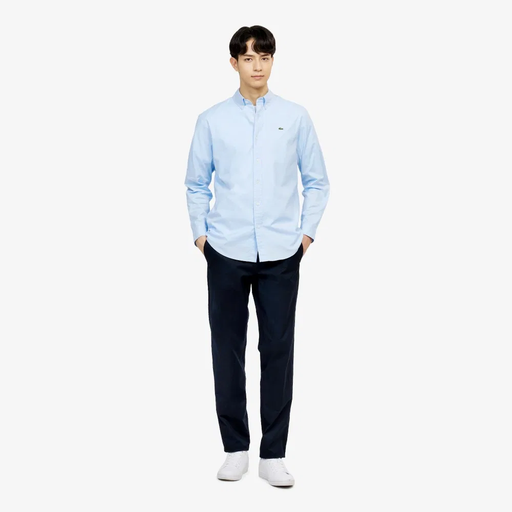 Мужские зауженные чиносы тёмно-синие от Lacoste