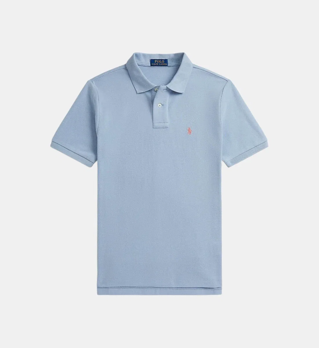 Поло прямого кроя из хлопка Polo Ralph Lauren, голубой