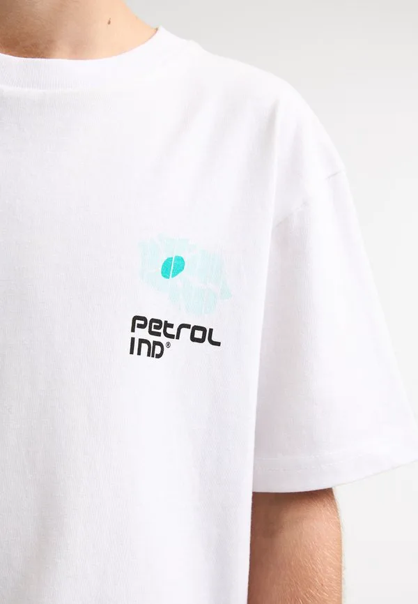 Футболка с графическим принтом на спине в виде орла. Petrol Industries, Bright White — фото 4
