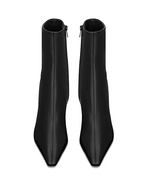 Женские ботильоны Ashley из гладкой кожи Saint Laurent, черный — фото 3