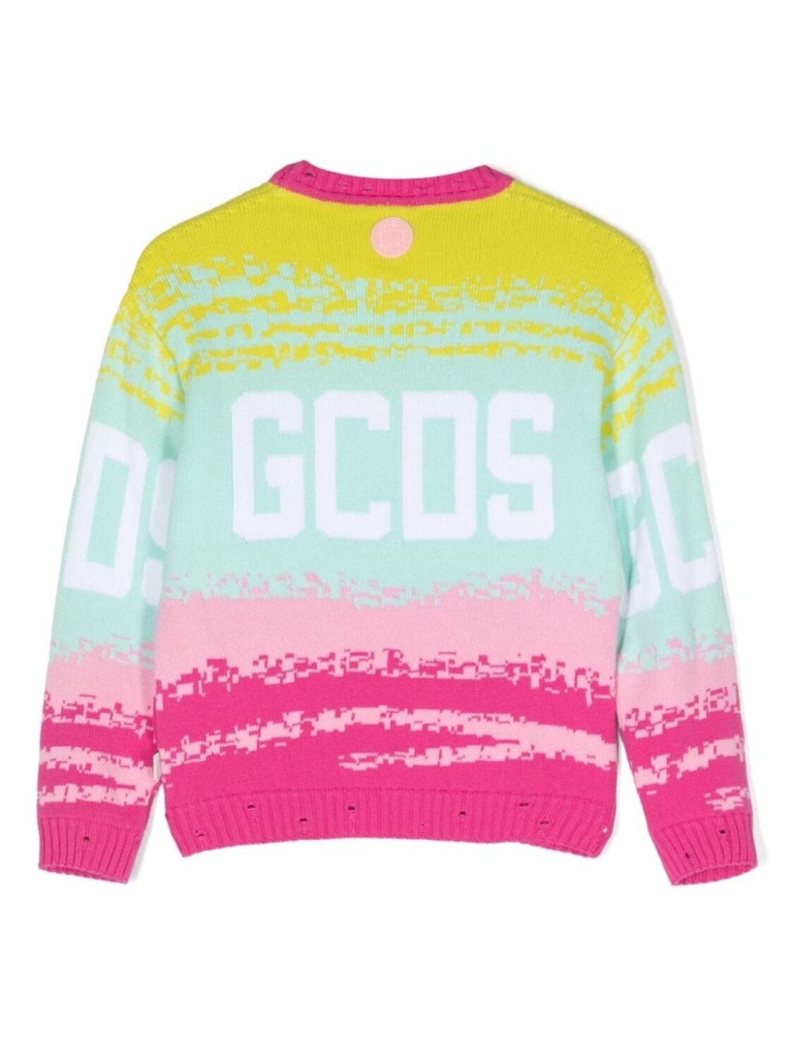 Gcds Kids джемпер в стиле колор-блок с логотипом, розовый — фото 2