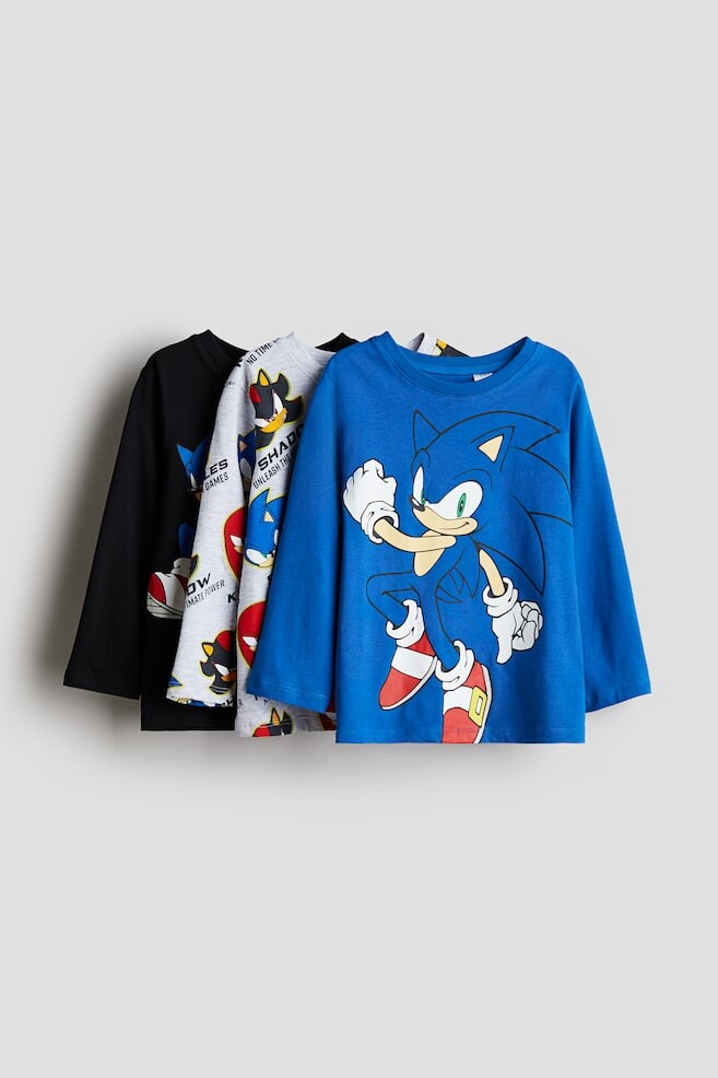 

Комплект из 3 футболок с длинными рукавами H&M, синий