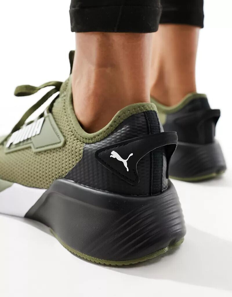Кроссовки цвета хаки PUMA Training Retaliate 2 — фото 3