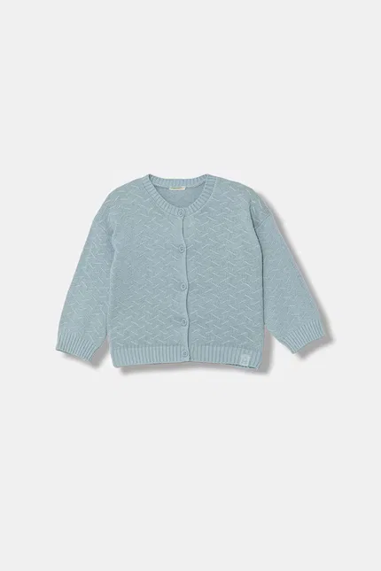 Свитер детский с узором в елочку United Colors of Benetton, синий
