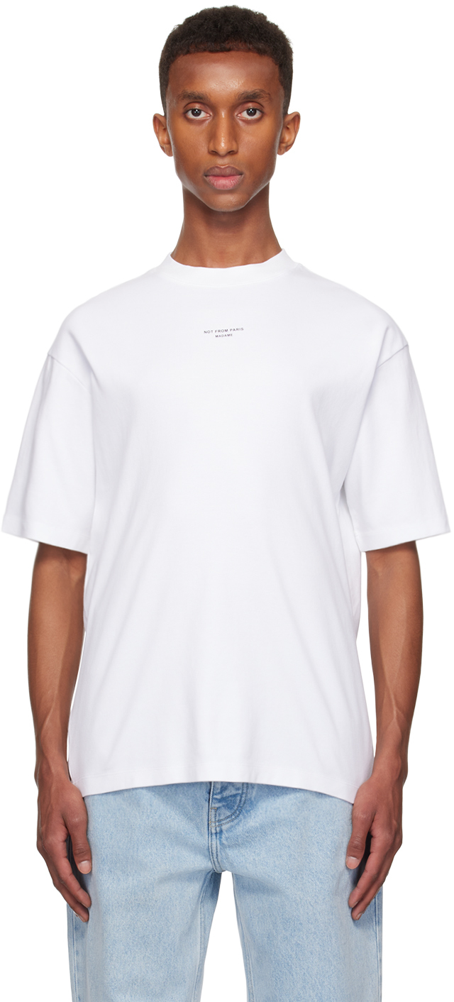 

Белая футболка Le T-Shirt Slogan Classique Drole De Monsieur
