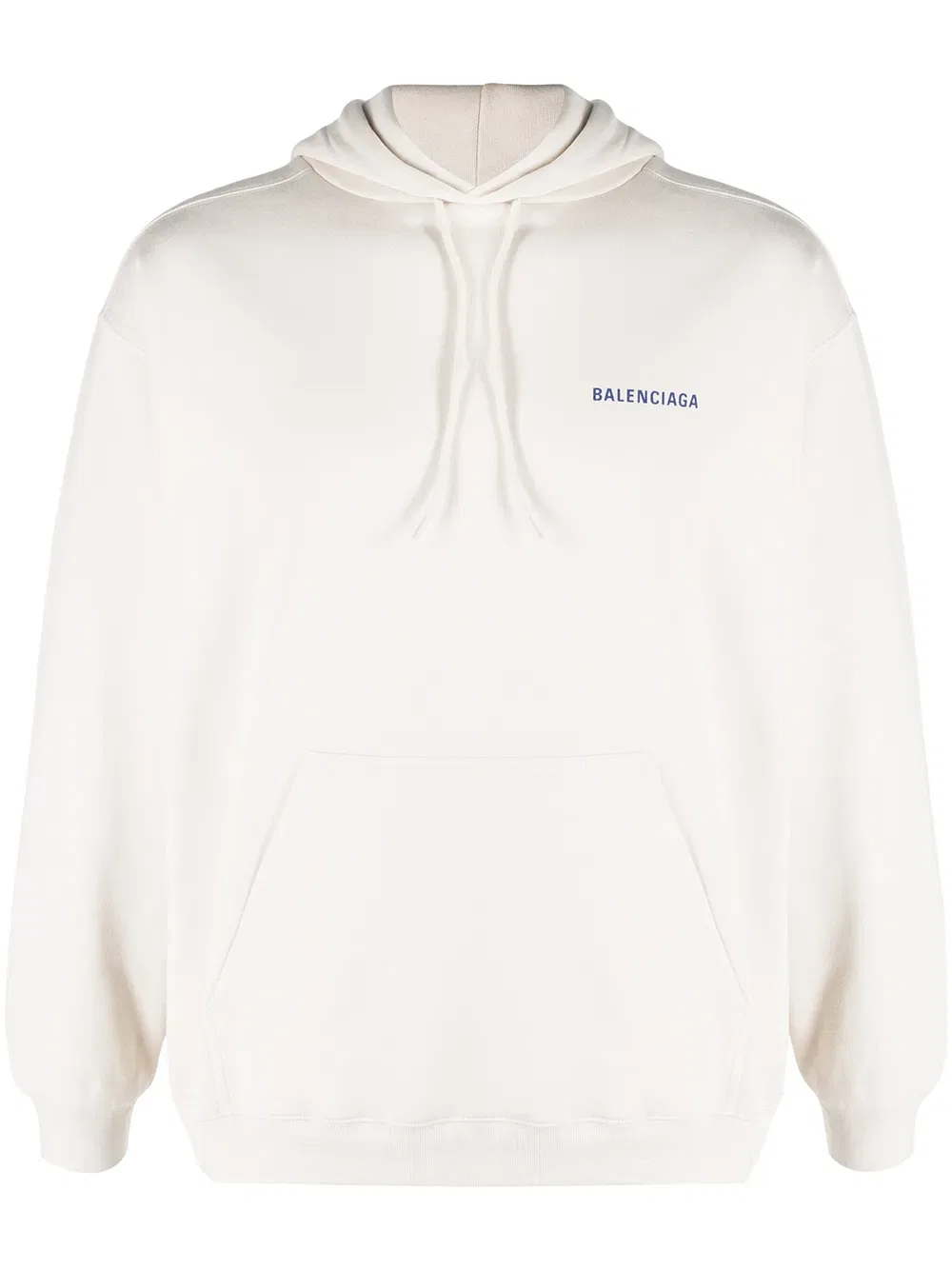 Толстовка с капюшоном на шнуровке и принтом логотипа Balenciaga, нейтральный