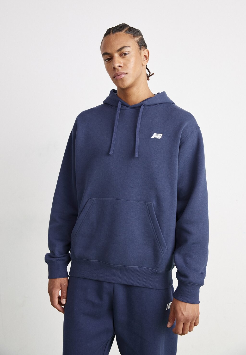 

Толстовка Sport Essentials Small Logo Brushed Hoodie New Balance, цвет navy