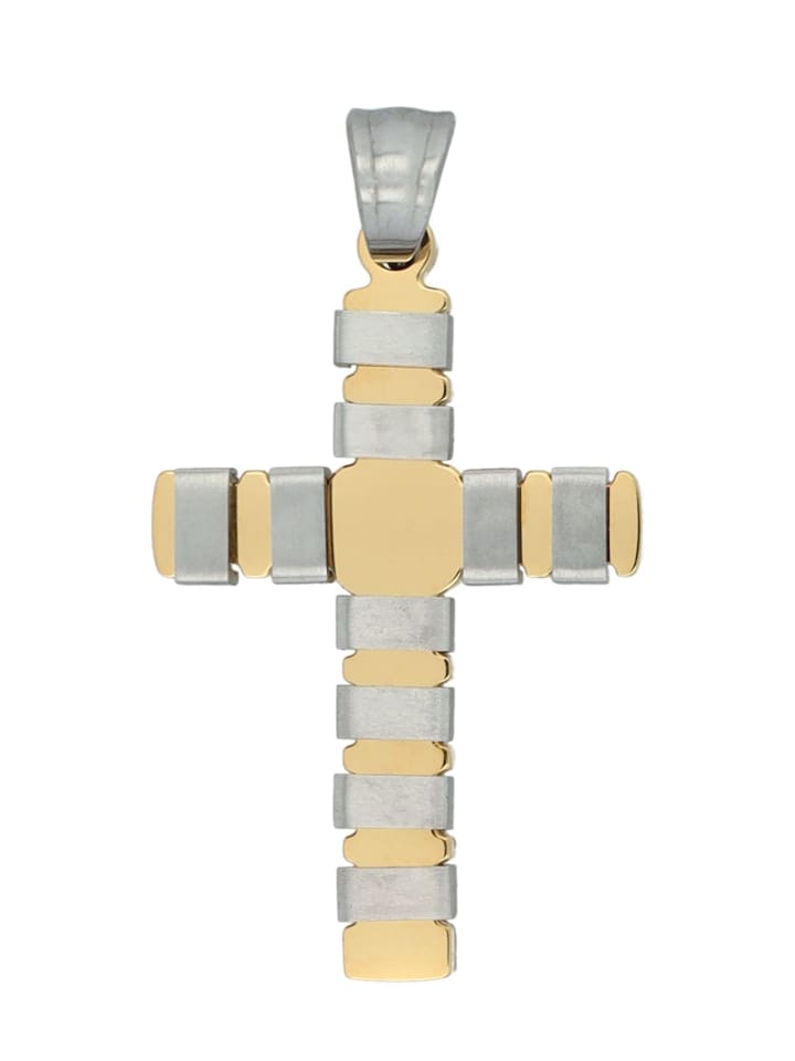 

Adeliás Кулон унисекс - крест из нержавеющей стали серебристого цвета