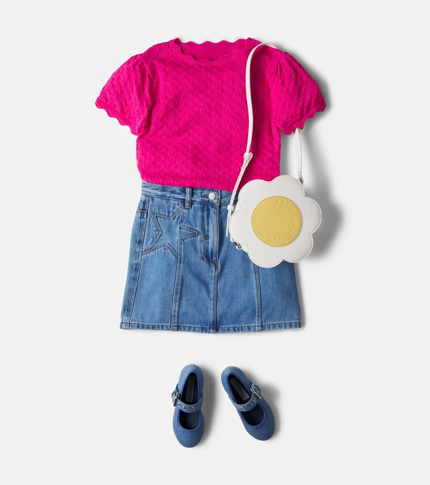 Джинсовые балетки Мэри Джейн Stella McCartney Kids, синий — фото 2