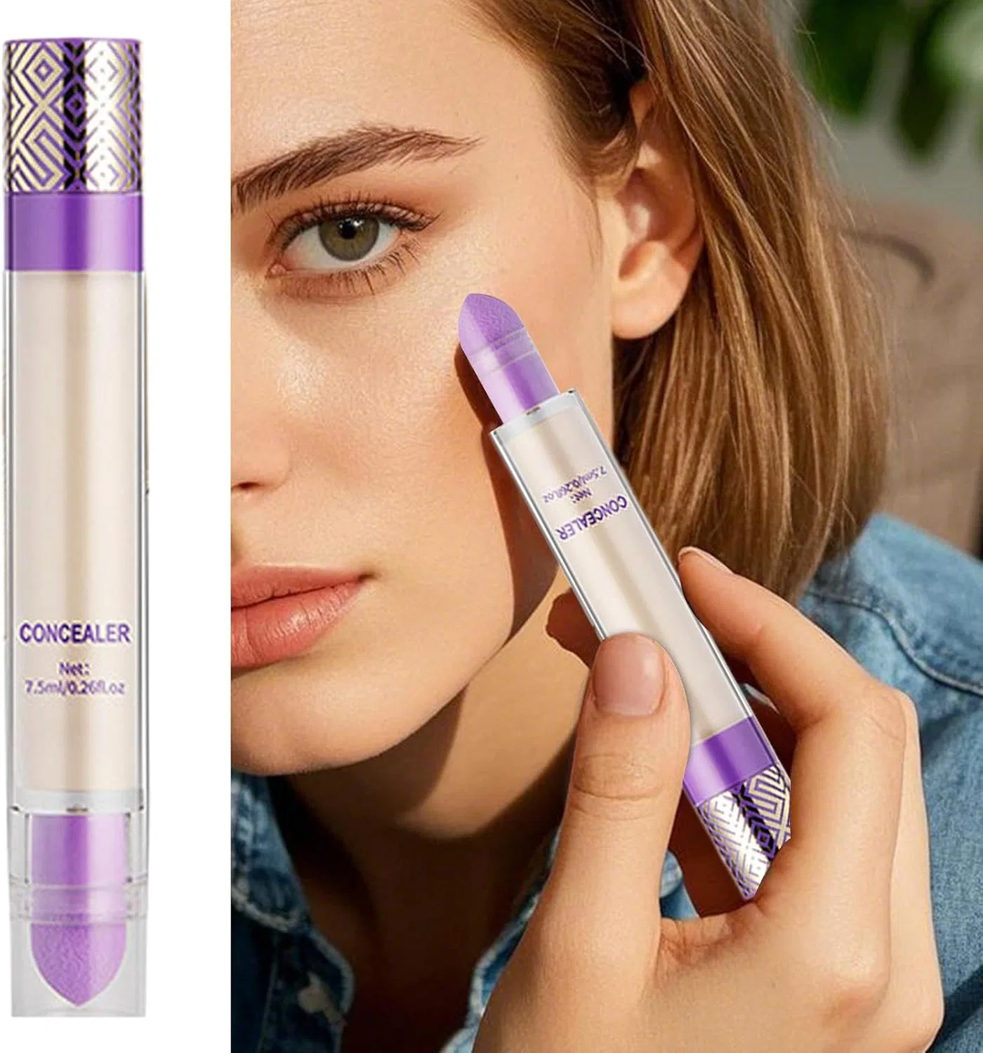 Консилер-стик Cream Concealer Full Coverage, No Brand, 7.5 мл, цвет слоновая кость — фото 3