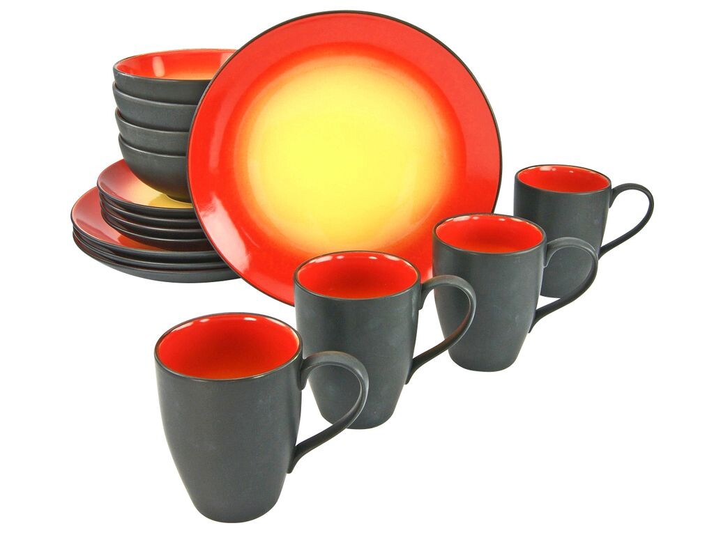 

CreaTable, 20200, Hot Red, комбинированный сервиз, 16 предметов, керамика, красный