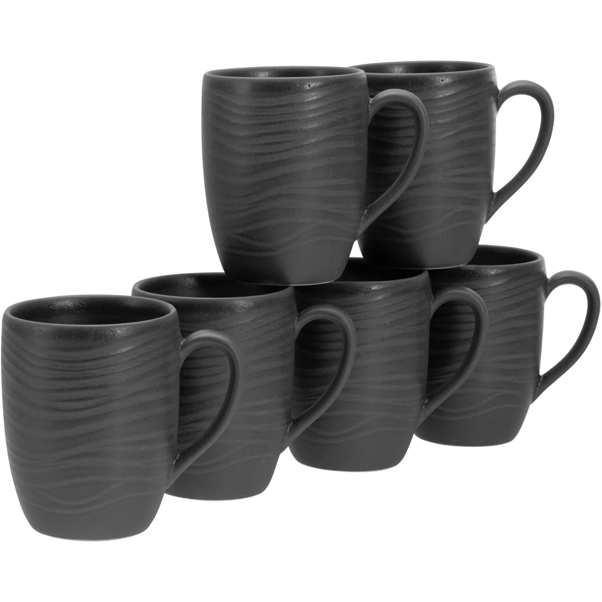 

Кружка CreaTable «Lava Stone», (набор, 6 шт), 300 мл, 6 шт, черный