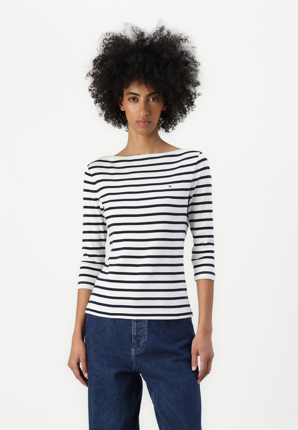 

Топ с длинными рукавами NEW CODY SLIM BOAT Tommy Hilfiger, темно-синий