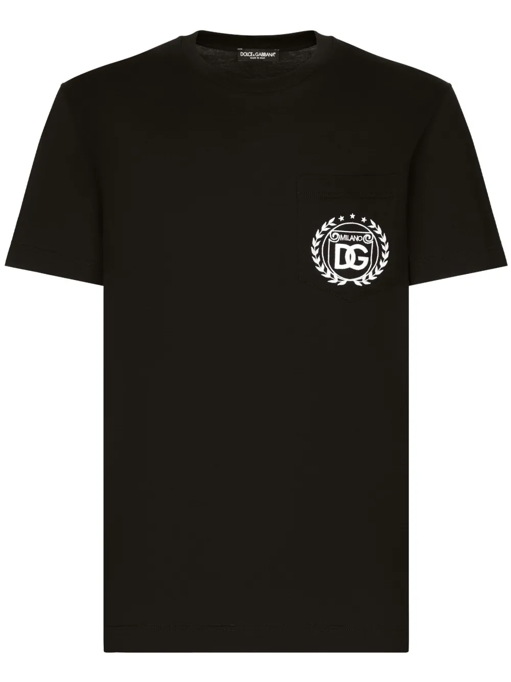 

Футболка с вышитым логотипом DOLCE & GABBANA, черный