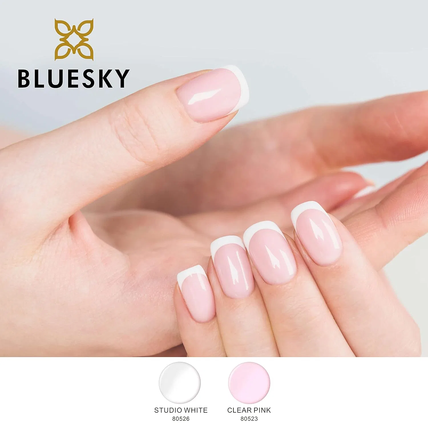 Набор гель-лаков для французского маникюра Bluesky UV LED, 2 x 10 мл Bluesky — фото 2