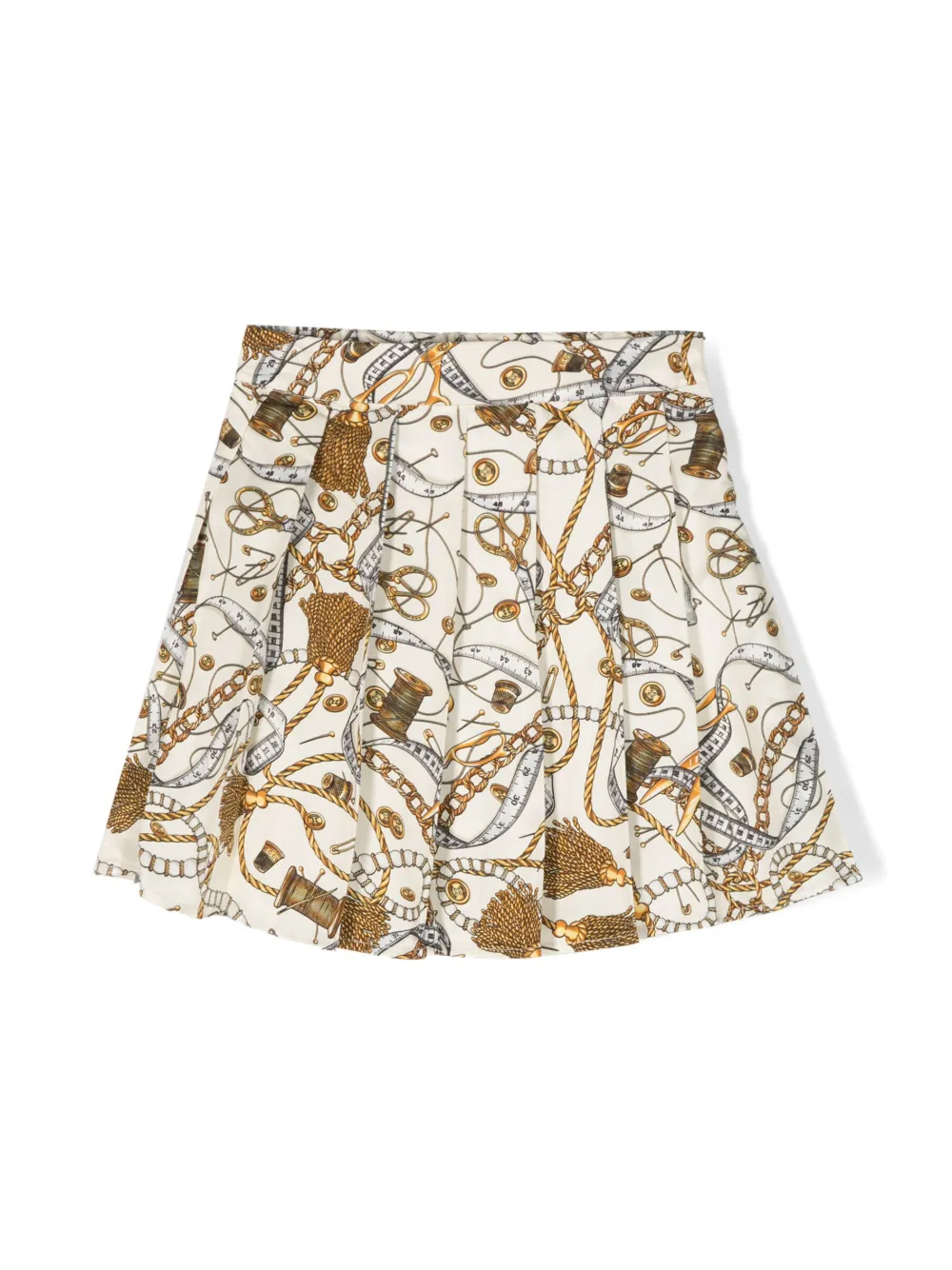 

=юбка с графичным принтом Moschino Kids, нейтральный