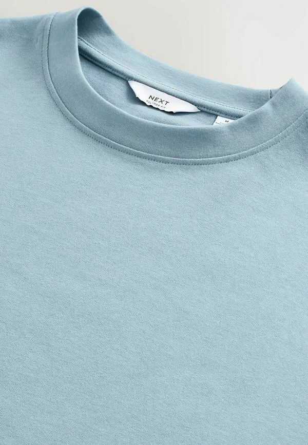 Свободная посадка, плотная базовая футболка Next, Light Blue — фото 3